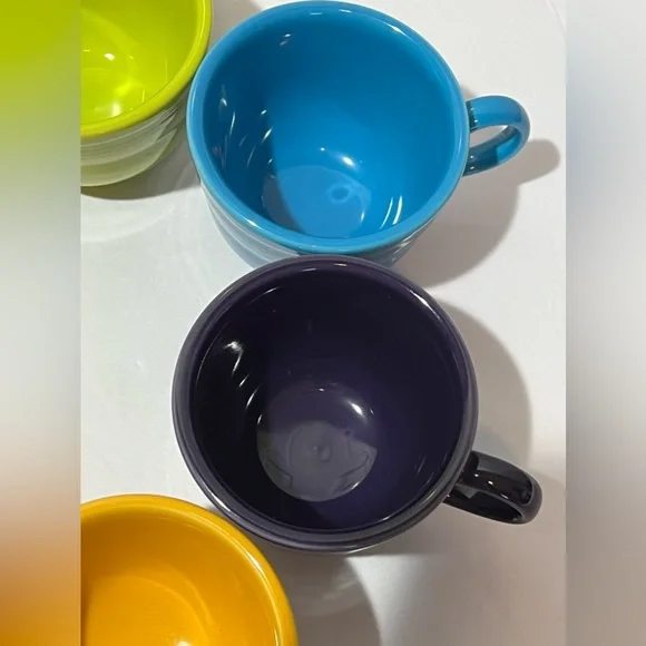 Fiesta Colorful Teacup Mini Coffee Mugs Set of 8.  Bright colors and super cute. - Picture 11 of 14